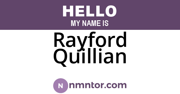 Rayford Quillian