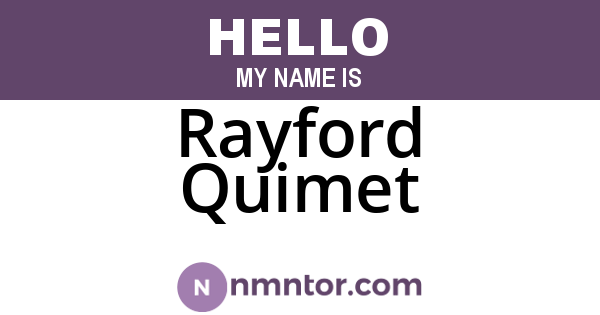 Rayford Quimet