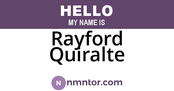 Rayford Quiralte