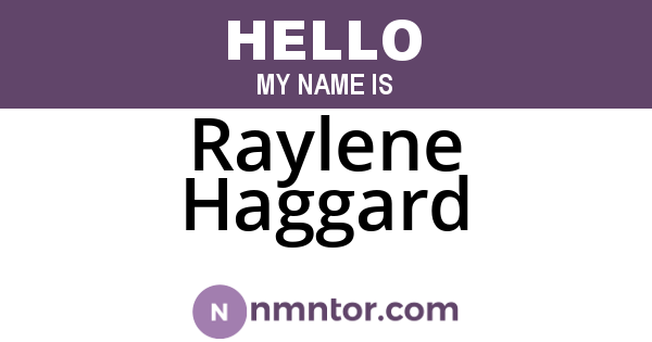 Raylene Haggard
