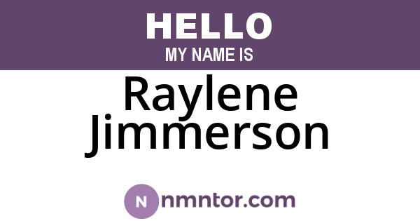 Raylene Jimmerson