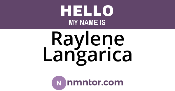 Raylene Langarica