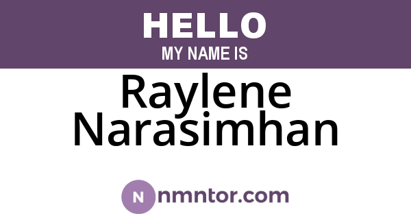 Raylene Narasimhan