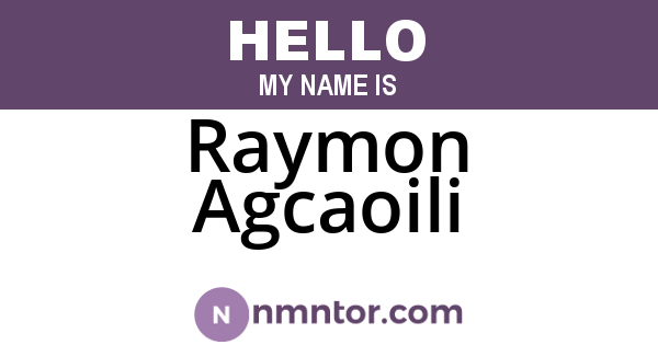 Raymon Agcaoili