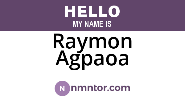 Raymon Agpaoa