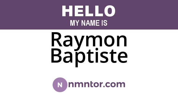 Raymon Baptiste