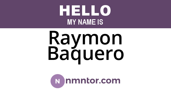 Raymon Baquero