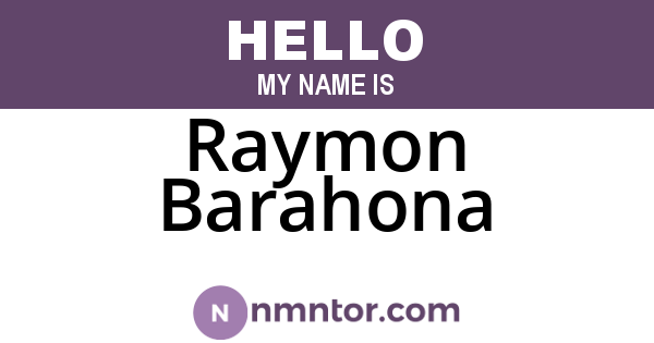 Raymon Barahona