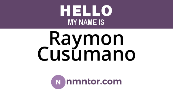 Raymon Cusumano