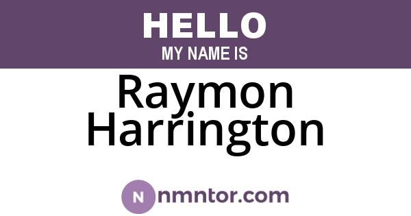 Raymon Harrington