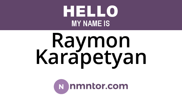 Raymon Karapetyan