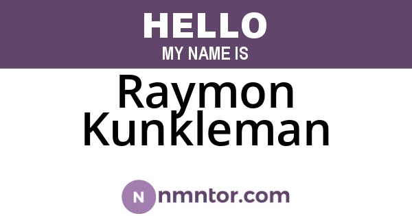 Raymon Kunkleman