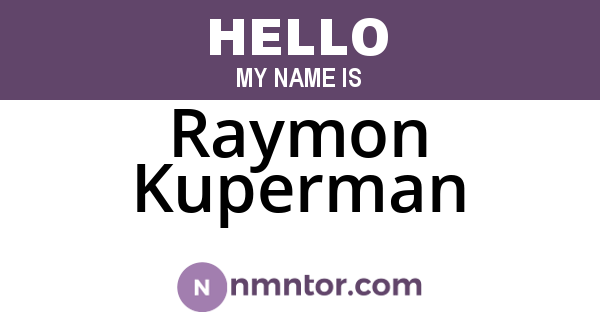 Raymon Kuperman