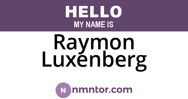Raymon Luxenberg