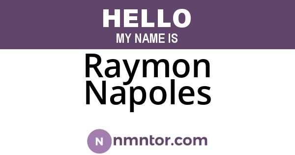 Raymon Napoles