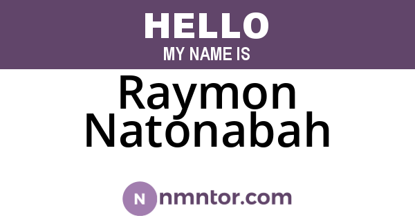 Raymon Natonabah