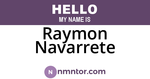 Raymon Navarrete
