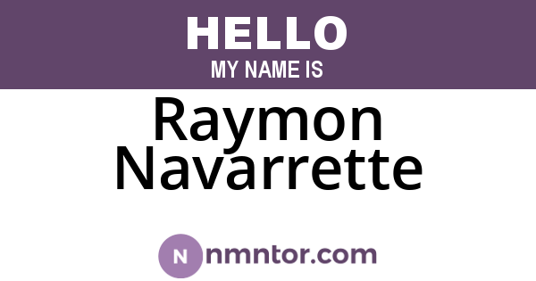 Raymon Navarrette
