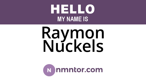 Raymon Nuckels
