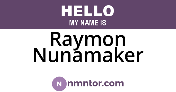 Raymon Nunamaker