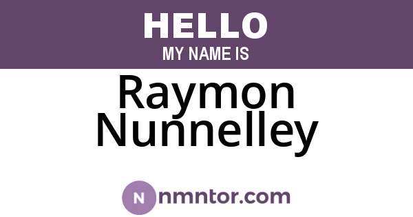 Raymon Nunnelley