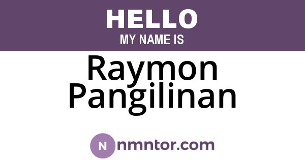 Raymon Pangilinan