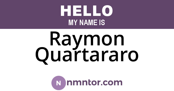 Raymon Quartararo