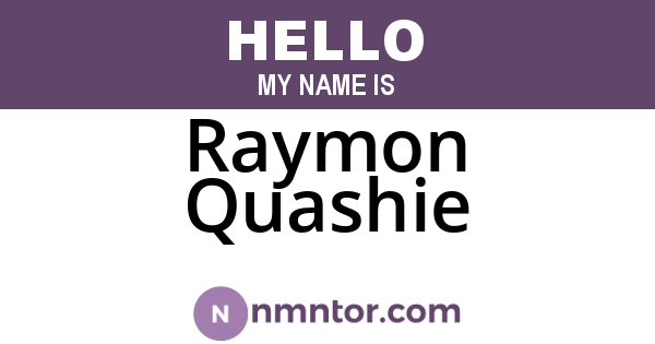 Raymon Quashie