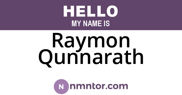 Raymon Qunnarath