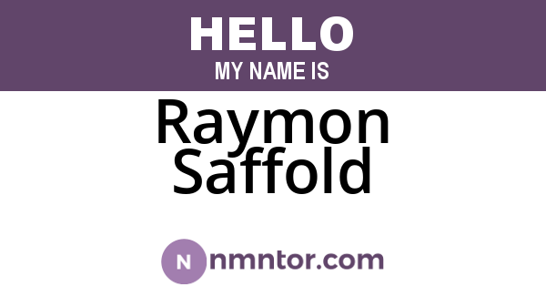 Raymon Saffold