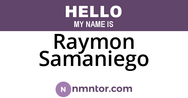 Raymon Samaniego