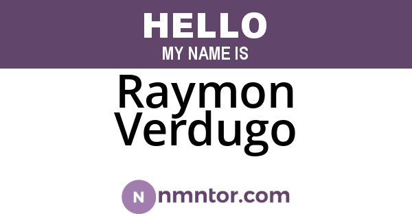 Raymon Verdugo