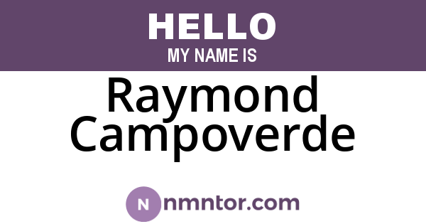 Raymond Campoverde