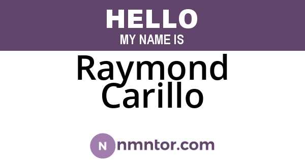 Raymond Carillo