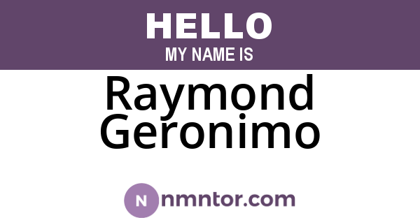 Raymond Geronimo