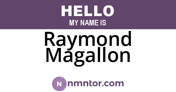 Raymond Magallon