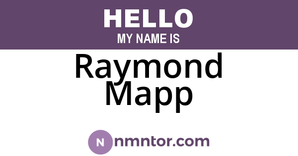 Raymond Mapp