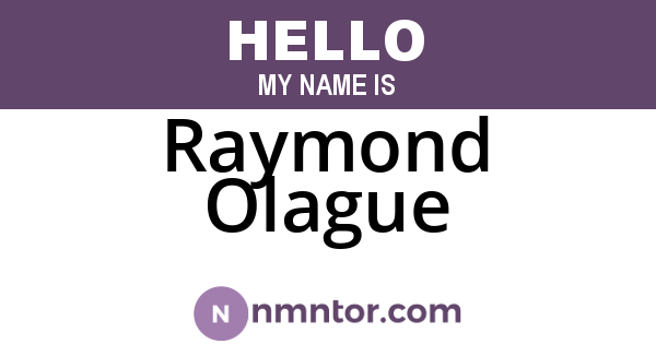 Raymond Olague