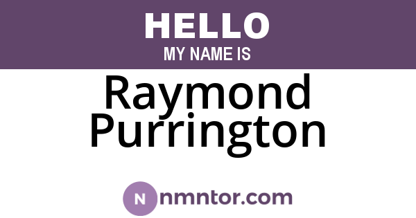 Raymond Purrington