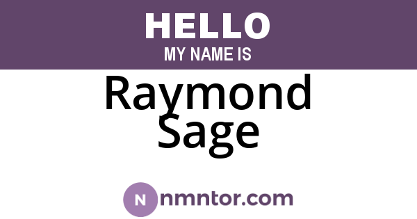 Raymond Sage