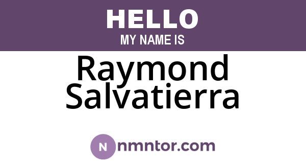 Raymond Salvatierra