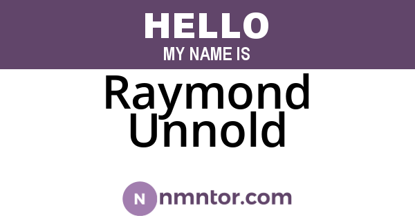 Raymond Unnold