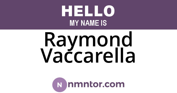 Raymond Vaccarella