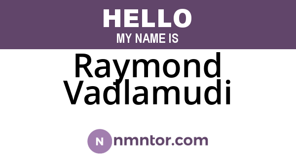 Raymond Vadlamudi