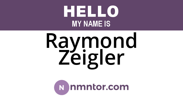Raymond Zeigler