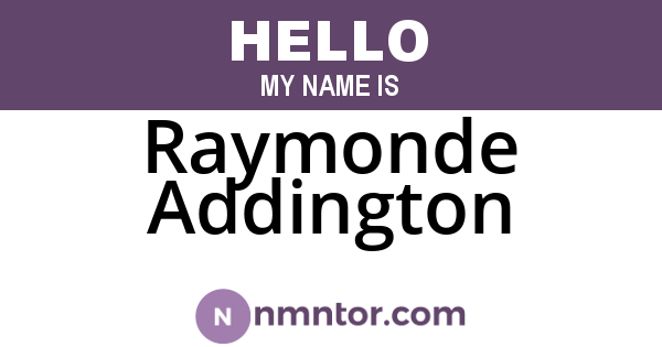 Raymonde Addington