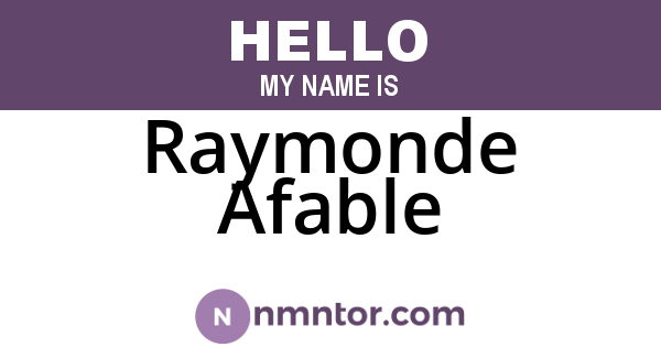 Raymonde Afable