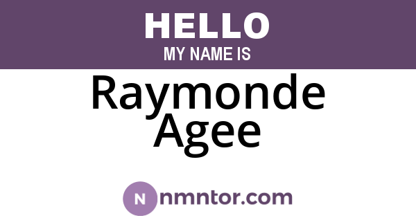 Raymonde Agee