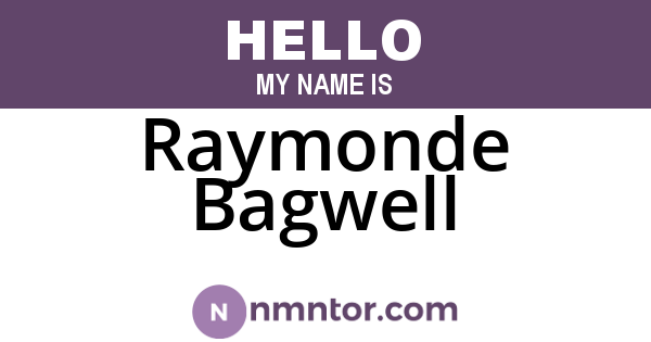 Raymonde Bagwell