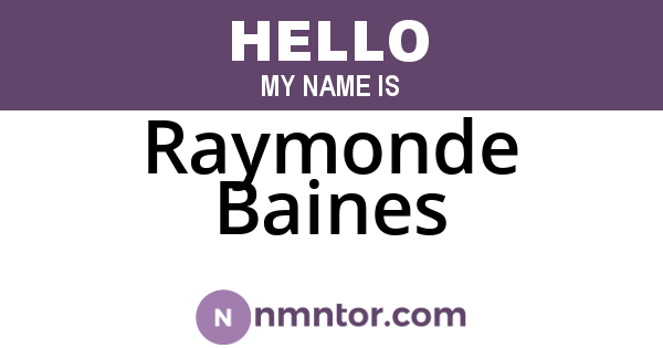 Raymonde Baines